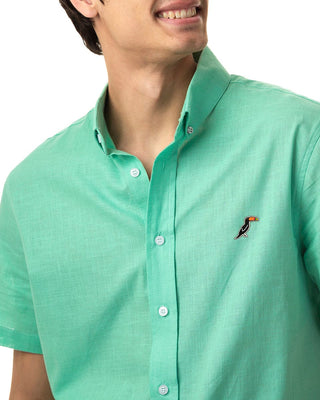 Camisa Hombre Manga Corta ALWAYS LINEN Jade