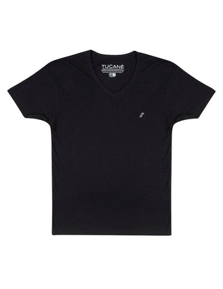 3 Pack Playera Hombre Cuello V Negro
