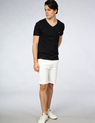 3 Pack Playera Hombre Cuello V Negro