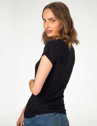 3 Pack Playera Mujer Cuello AIR V NECK Negro