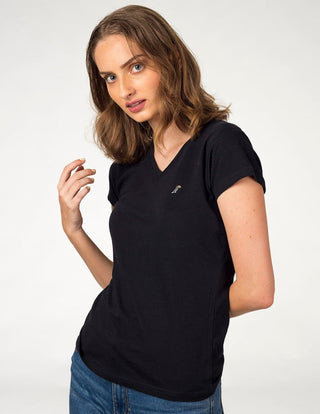 3 Pack Playera Mujer Cuello AIR V NECK Negro