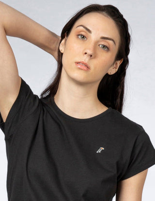 3 Pack Playera Mujer Cuello Redondo AIR Negro