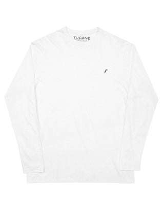 Playera Hombre Cuello Redondo Manga Larga AIR LONG Blanco