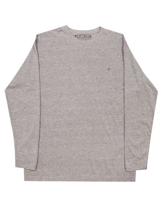 Playera Hombre Cuello Redondo Manga Larga AIR LONG Gris