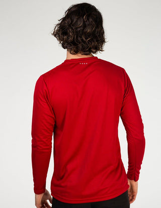 Tucane Playera Deportiva Sport Roja Manga Larga Ejercicio Correr Deporte Gym Fit Fitness Slim Gimnasio Gym Ligera transpirable Entrenamiento Entrenar Casual Rojo