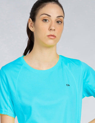 Playera Mujer Cuello Redondo SPORT AIR Turquesa-PLAYERA-Tucanê