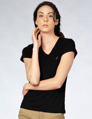 Playera Mujer Cuello V AIR V NECK Negro-PLAYERA-Tucanê