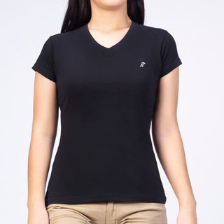 Playera Mujer Cuello V AIR V NECK Negro-PLAYERA-Tucanê