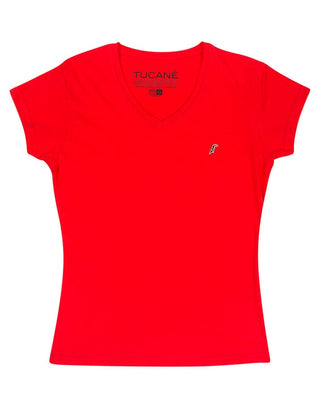 Playera Mujer Cuello V AIR V NECK Rojo