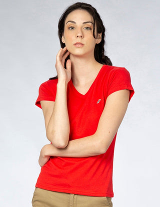 Playera Mujer Cuello V AIR V NECK Rojo-PLAYERA-Tucanê