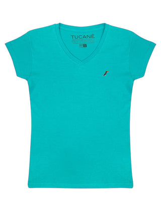 Playera Mujer Cuello V AIR V NECK Turquesa-PLAYERA-Tucanê