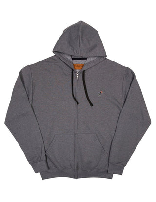 Sudadera con Cierre y Gorro ZIPPER HOODIE Gris--Tucanê