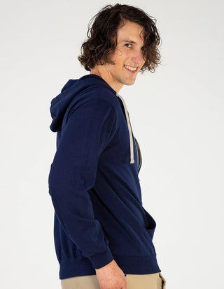Tucane Sudadera Gorro Hoodie Cierre Casual Azul Marino Caballero Bolsillos Cangurera Bolso Fit Moda Slim Capucha Negra Hombre