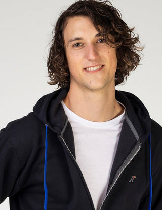 Tucane Sudadera Gorro Hoodie Cierre Casual Negro Caballero Bolsillos Cangurera Bolso Fit Moda Slim Capucha Negra Hombre