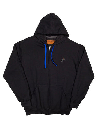 Sudadera con Cierre y Gorro ZIPPER HOODIE Negro--Tucanê