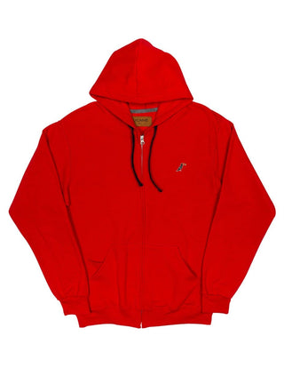 Tucane Sudadera Gorro Hoodie Cierre Casual Color Rojo Caballero Bolsillos Cangurera Bolso Fit Moda Slim Capucha Rojo Hombre