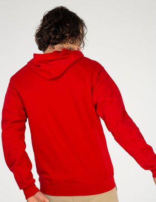 Tucane Sudadera Gorro Hoodie Cierre Casual Color Rojo Caballero Bolsillos Cangurera Bolso Fit Moda Slim Capucha Rojo Hombre