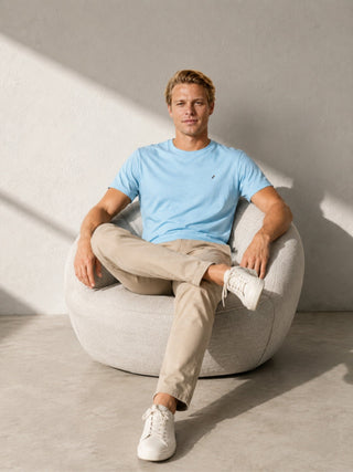 Playera Hombre Cuello redondo AIR Cielo