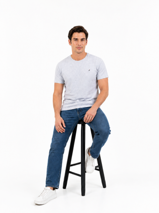 Playera Hombre Cuello redondo AIR Gris