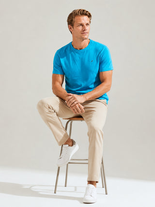 Playera Hombre Cuello redondo AIR Turquesa