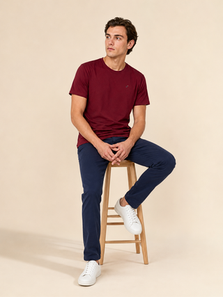 Playera Hombre Cuello redondo AIR Tinto