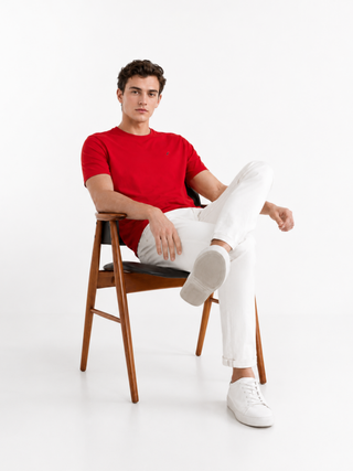Playera Hombre Cuello redondo AIR Rojo