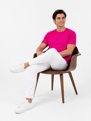 Playera Hombre Cuello redondo AIR Fucsia