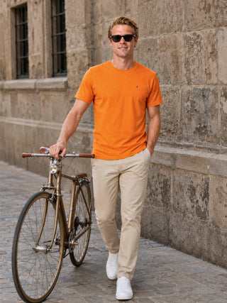 Playera Hombre Cuello redondo AIR Naranja