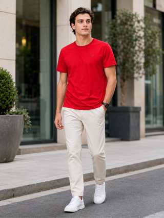 Playera Hombre Cuello redondo AIR Rojo