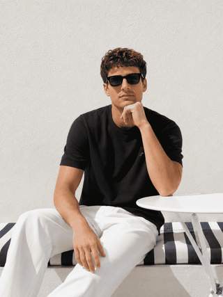 Playera Hombre Cuello redondo AIR Negro