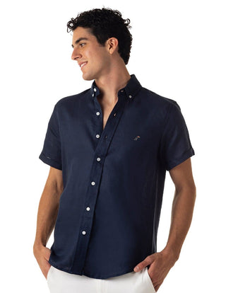 Camisa Hombre Manga Corta ALWAYS LINEN Marino-CAMISA-Tucanê