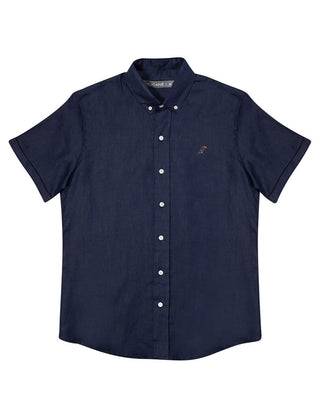 Camisa Hombre Manga Corta ALWAYS LINEN Marino-CAMISA-Tucanê