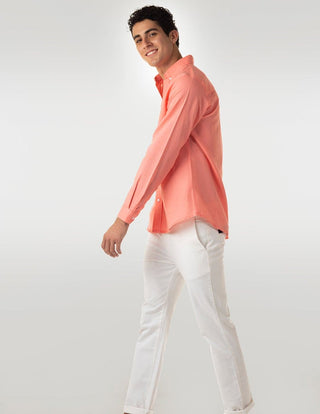 Camisa Hombre Manga Larga LINEN SHIRT Coral-CAMISA-Tucanê