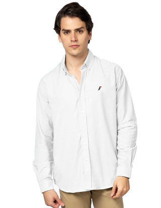 Camisa Hombre Manga Larga OXFORD ORIGINAL Blanco-CAMISA-Tucanê