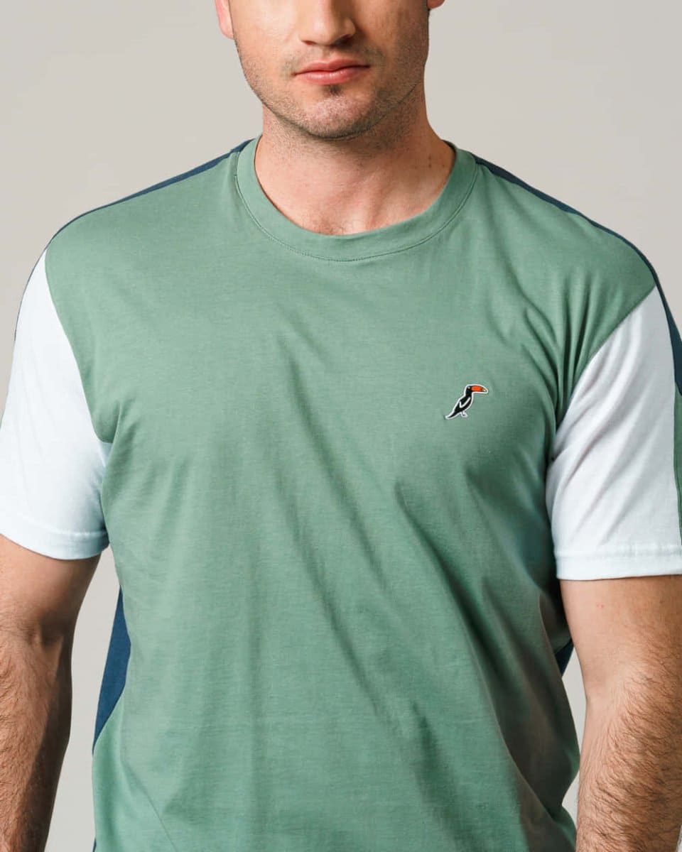 Playera Hombre Bloques AIR COLORBLOCK 3.0 Verde