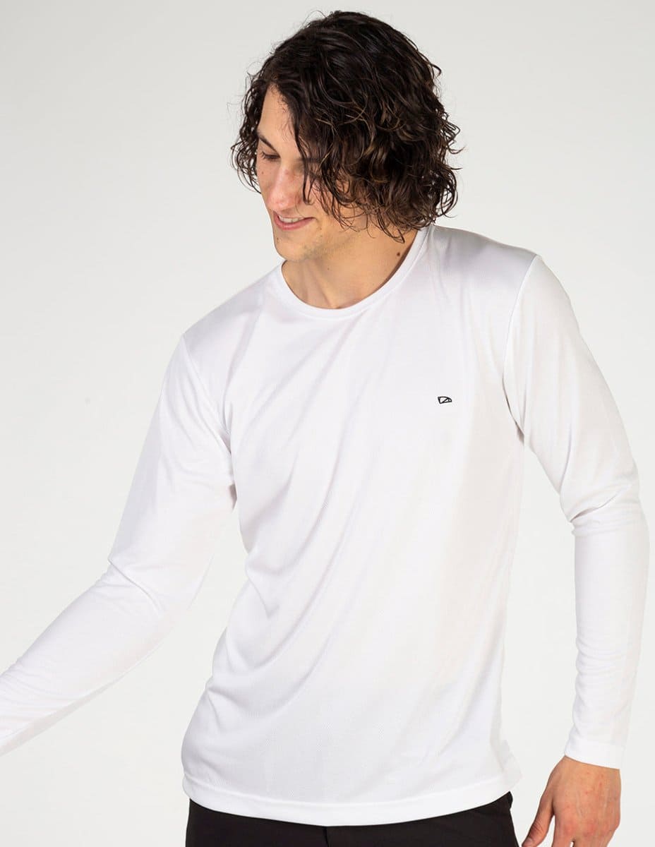 Tucane Playera Deportiva Manga Larga Blanco Caballero Jersey