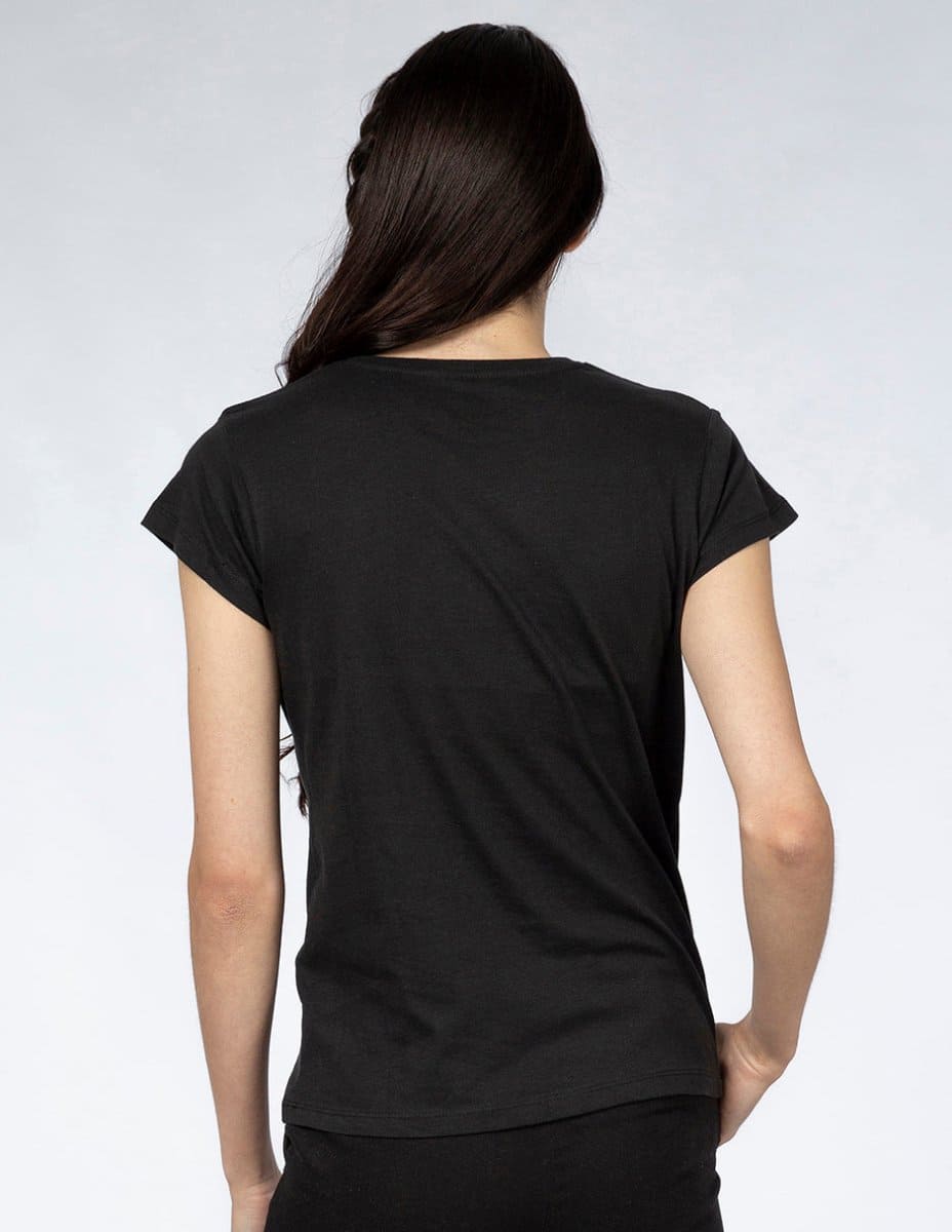 Playera Negra Mujer Gildan Gildan Playera Negra Dama Frente Y