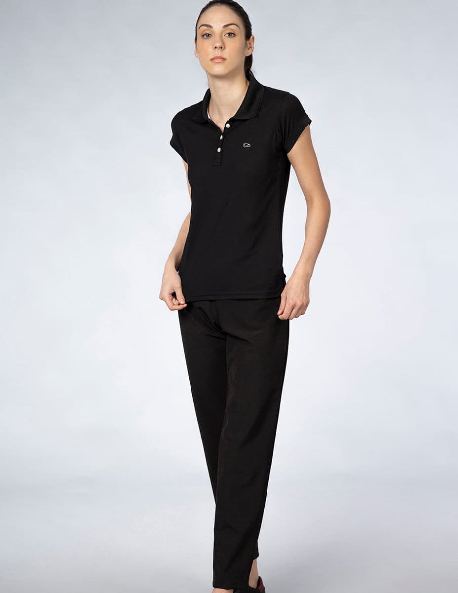 Playera Negra Playera Cuello Polo Mujer 62408-019 PLAYERA TIPO