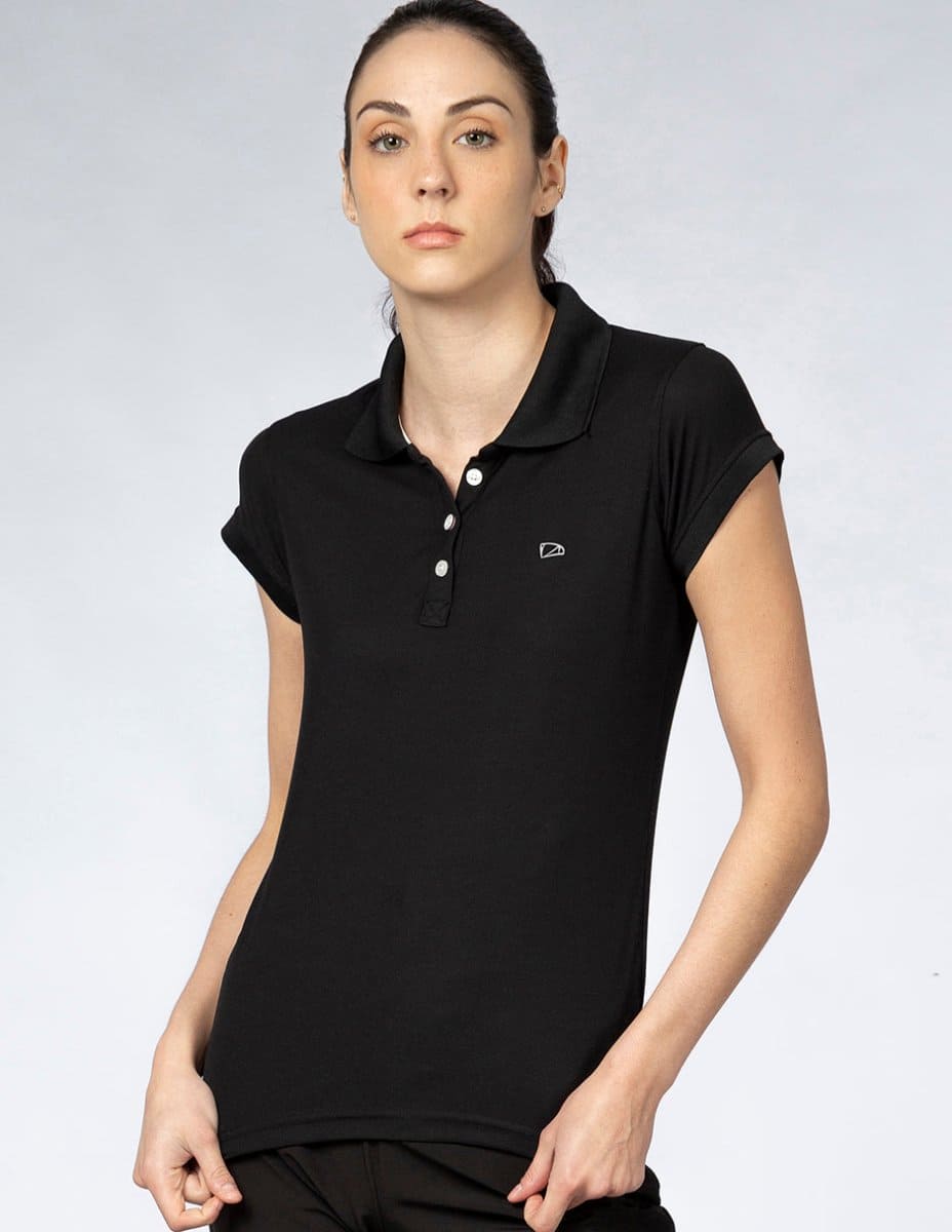 Polo Camisa Sport Mujer Playera Mujer SPORT POLO Negro Tucanê