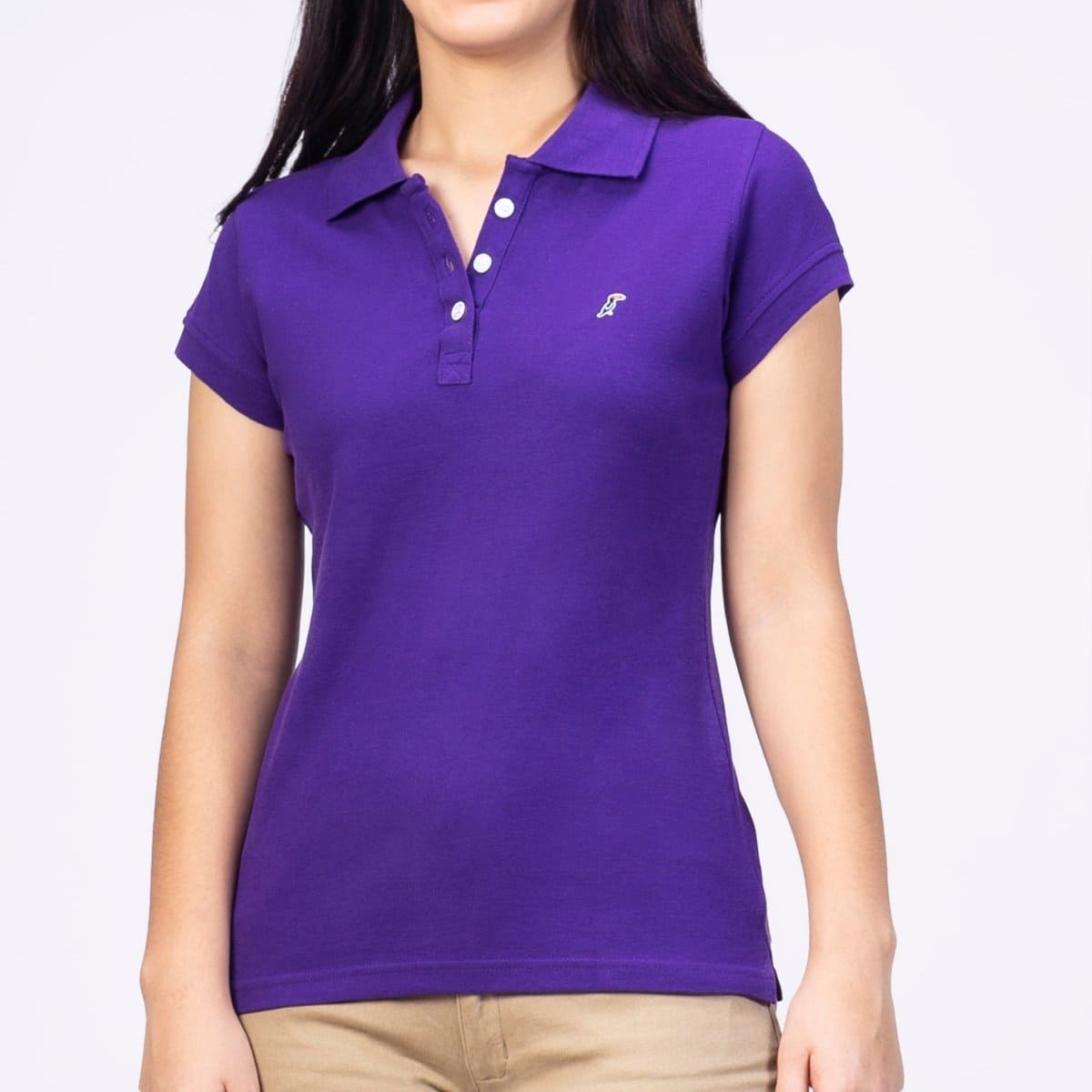 Purple Playera Morada Yazbek Yazbek Playera Polo Morada Mujer Polo
