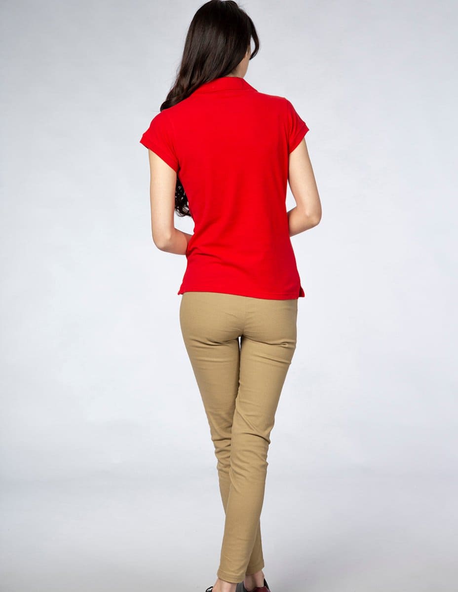 Polo Shirt Playera Tipo Polo Roja Mujer Playera Tipo Polo Roja Mujer
