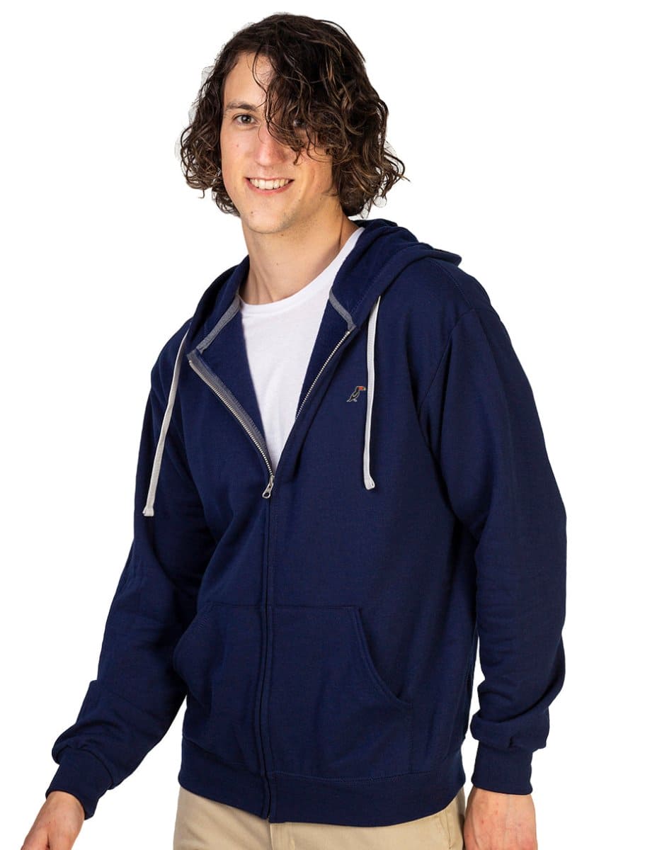 Sudadera Azul Marino Sudadera Con Gorro Hombre Sudadera Con Cierre